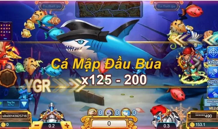 Giao diện chơi game Bắn Cá Vua Hải Tặc tại 8DAY