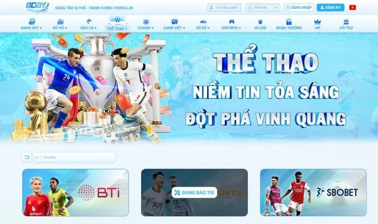 Sảnh thể thao 8DAY thiết kế giao diện đẹp, ấn tượng