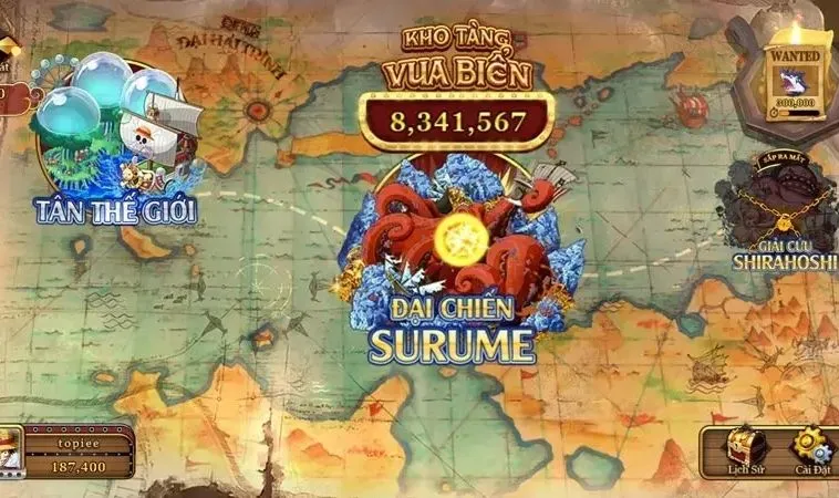 Bản đồ trong game Bắn Cá Đại Hải Trình tại 8DAY